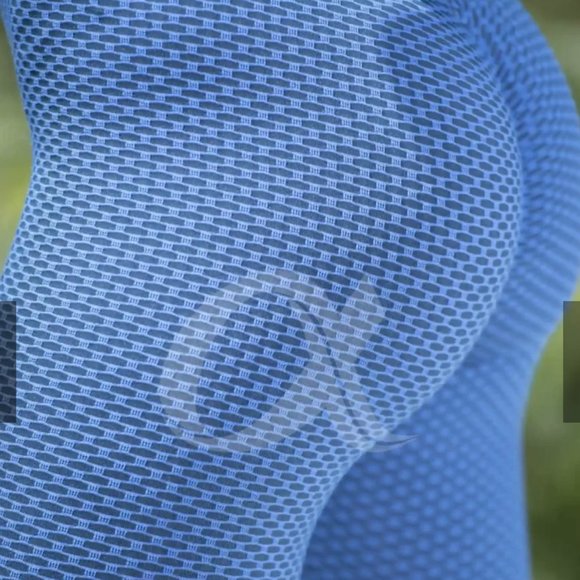 Comfy Forever Blue Honeycomb TikTok leggings - Picture 2 of 5